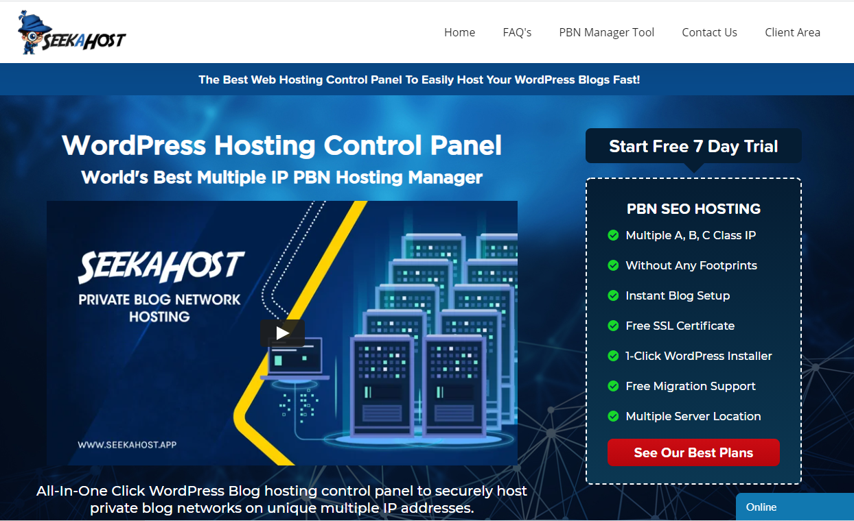 seekahost app for pbn