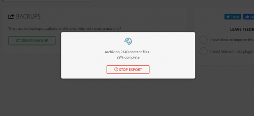 Backup is under progress